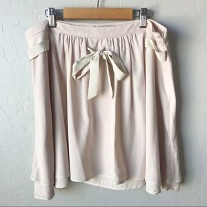 🎉HP🎉 Creamy Pink Bow Skirt with Side Zipper